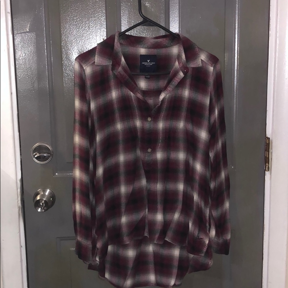 Half button down flannel